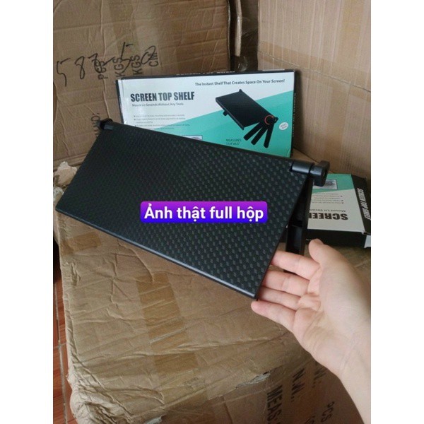 Kệ để đồ gác trên màn hình tivi ,máy tính, giá đỡ laptop, wi-fi  lằm bằng chất liệu nhựa cao cấp.