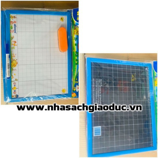 Bảng bộ học sinh 2 mặt bút lông và phấn tặng kèm bút và bông lau BẾN NGHÉ BB-10