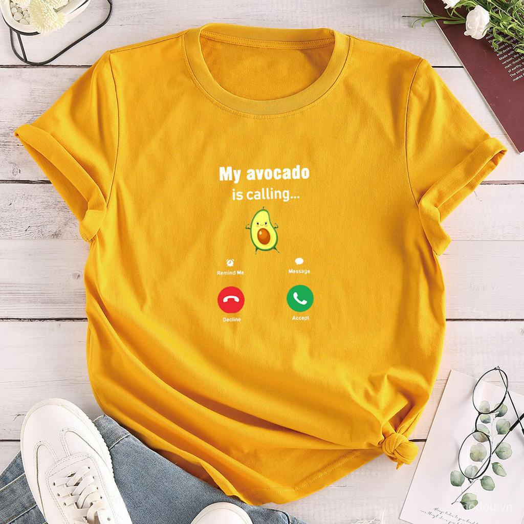Áo thun dáng rộng vải cotton thời trang cho nữ