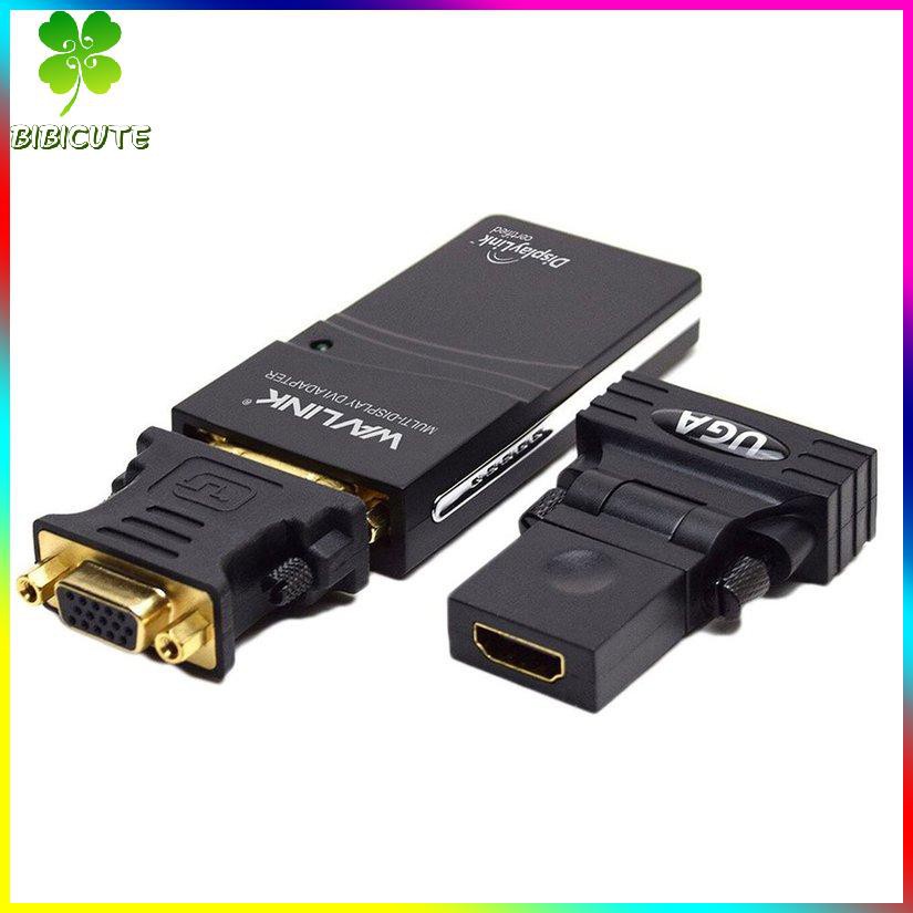 [Fast delivery] USB 3 in 1 graphics adapter converter USB 2.0 supporting DVI/VGA/HDMI display converter DVI Cable Black