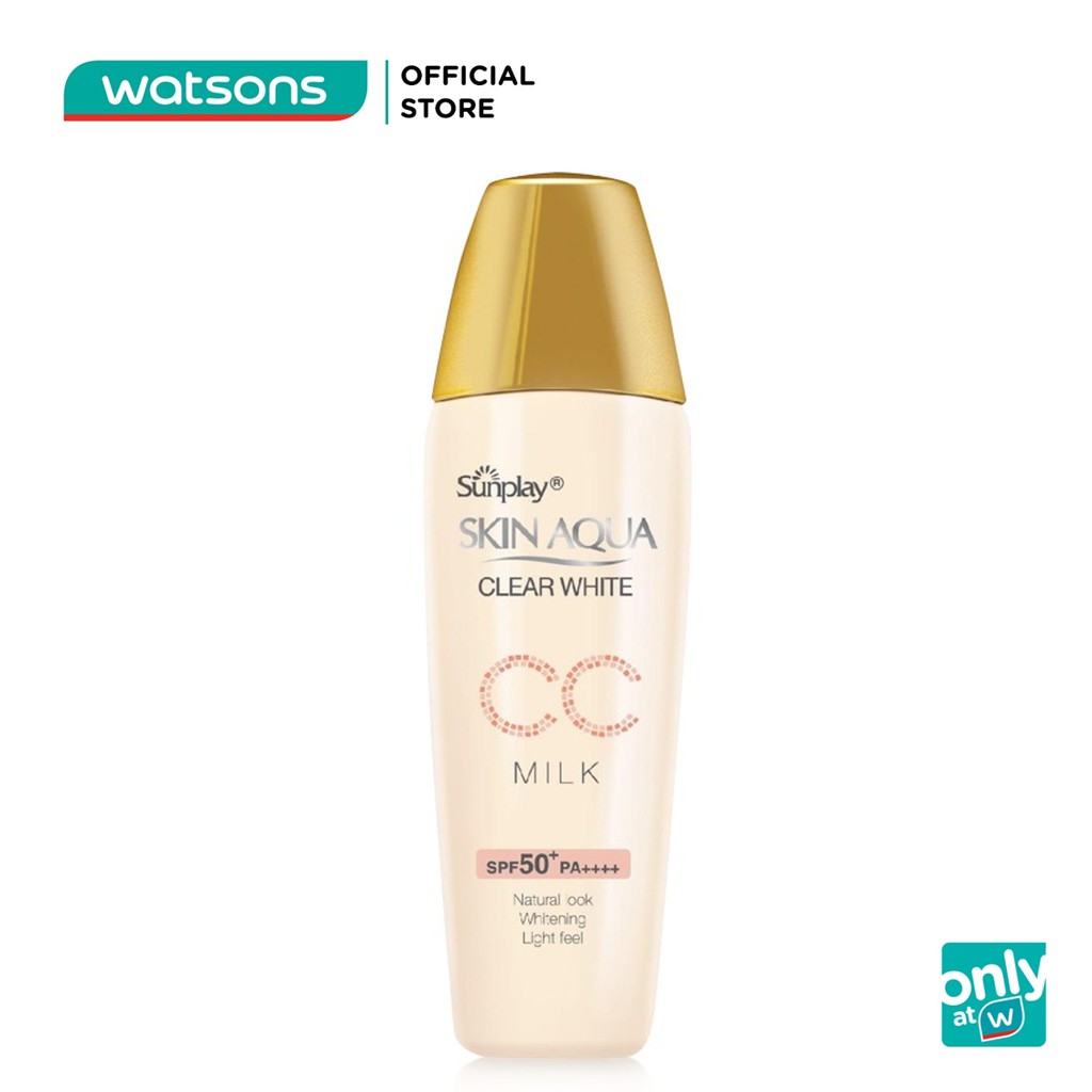 Sữa Chống Nắng Dưỡng Da &amp; Trang Điểm Nhẹ Sunplay Skin Aqua Clear White CC Milk SPF50+ 25g