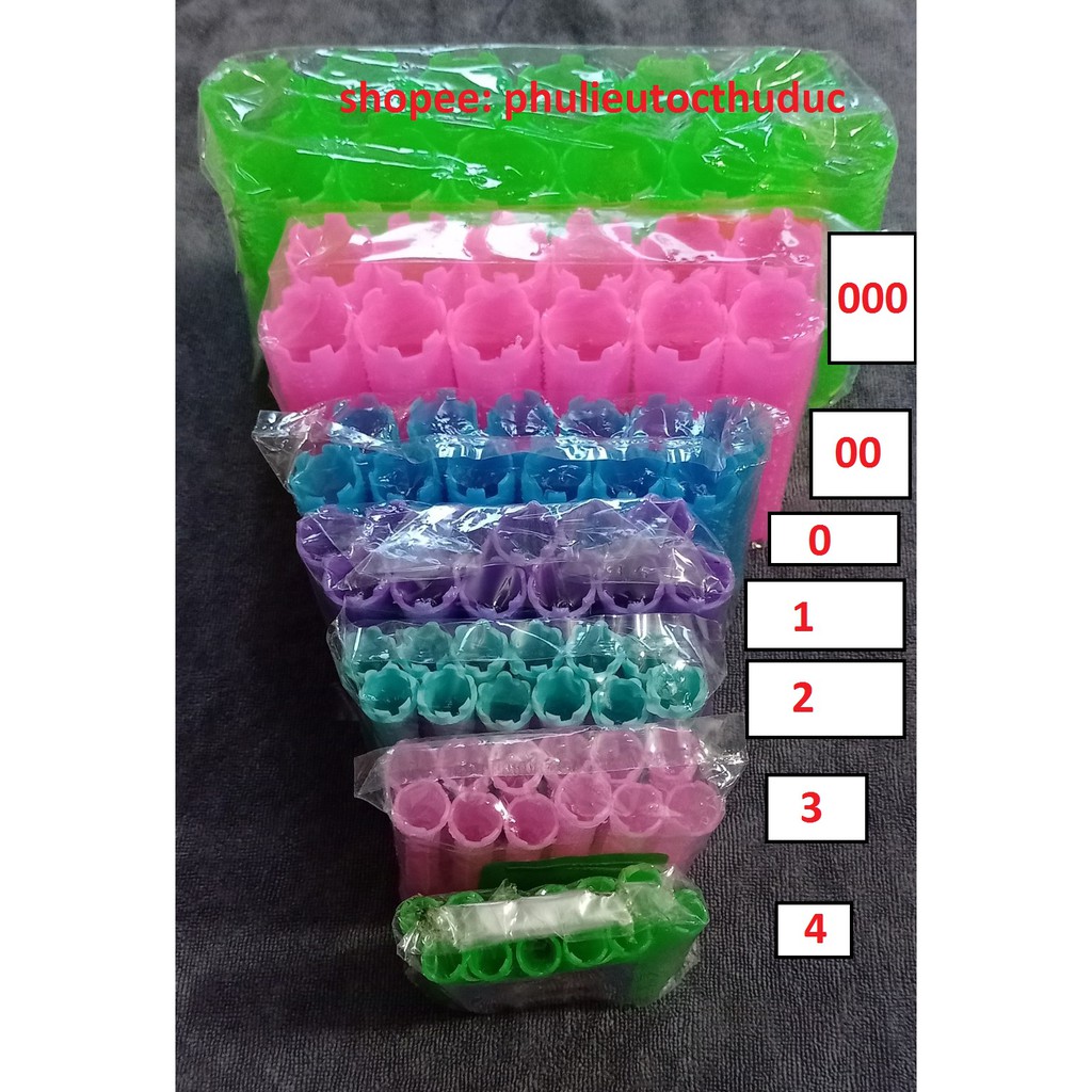 12 Trục uốn lanh dành cho salon tóc gồm có 7 kích cỡ