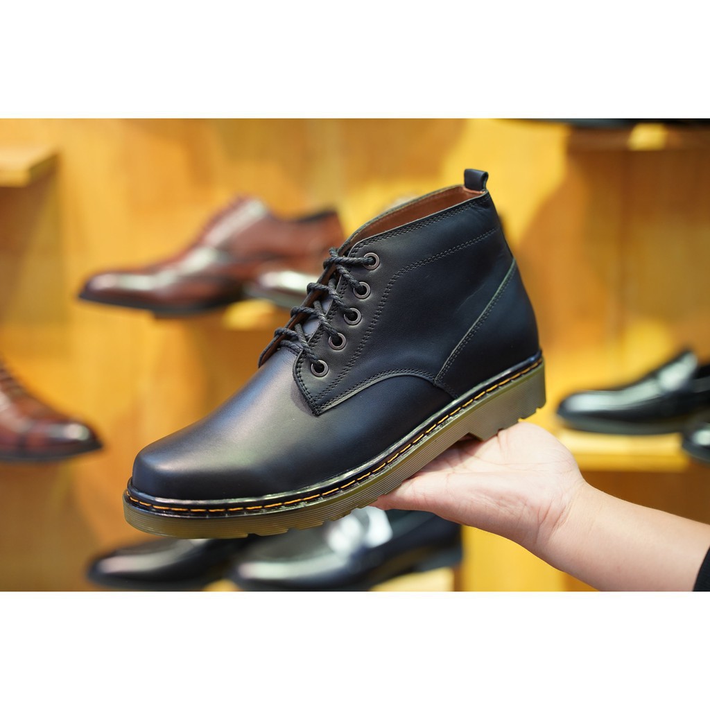 Giày da nam dáng cổ cao Dr Martens - DR09- giày da nam đế xanh cao cổ mẫu mới năm 2019 chính hãng 100% - domanh98