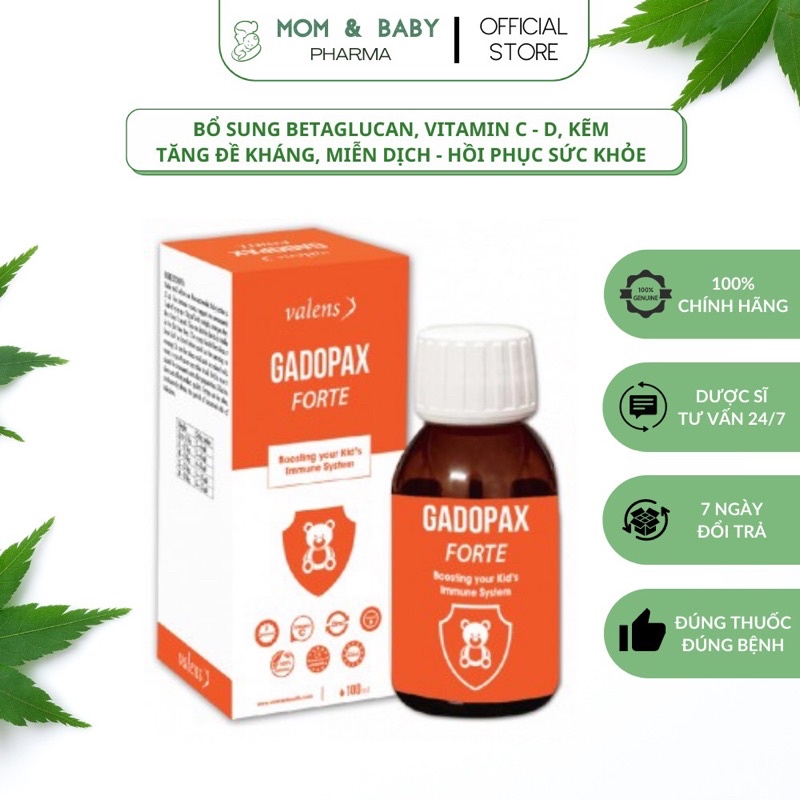 Gadopax Forte Syrup (Chai 100ml) - Tăng Cường Miễn Dịch Đề Kháng