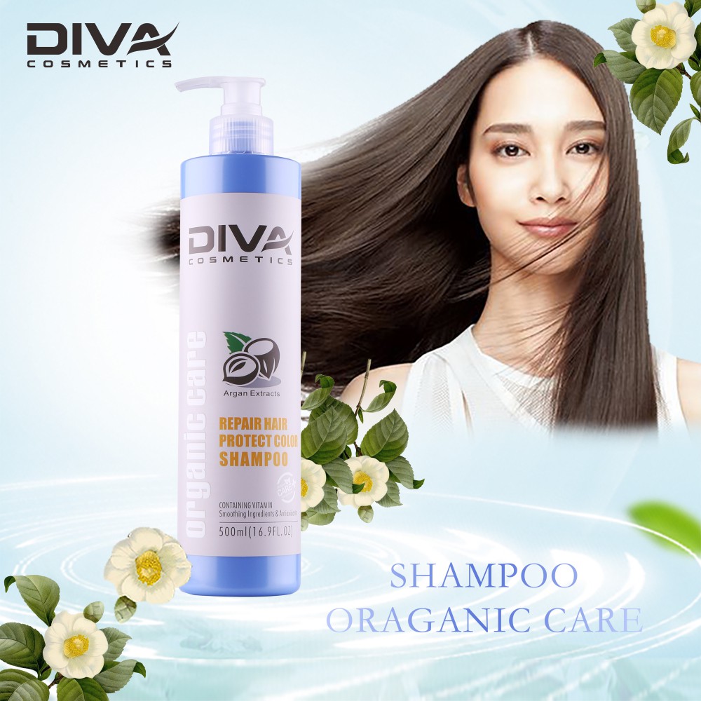 ✅[CHÍNH HÃNG] Dầu gội phục hồi giữ màu DIVA/750ml giàu Vitamin E, tinh dầu Argan và Keratin giúp nuôi dưỡng và giữ màu