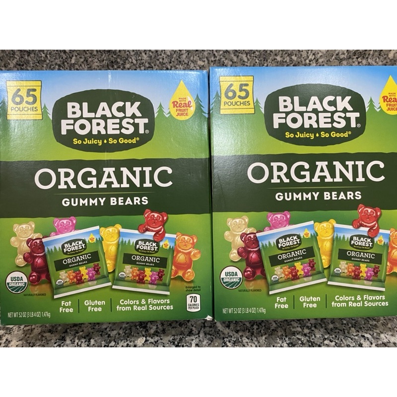 Kẹo dẻo trái cây không chất béo và gluten Black Forest Organic Gummy Bears 1.47Kg