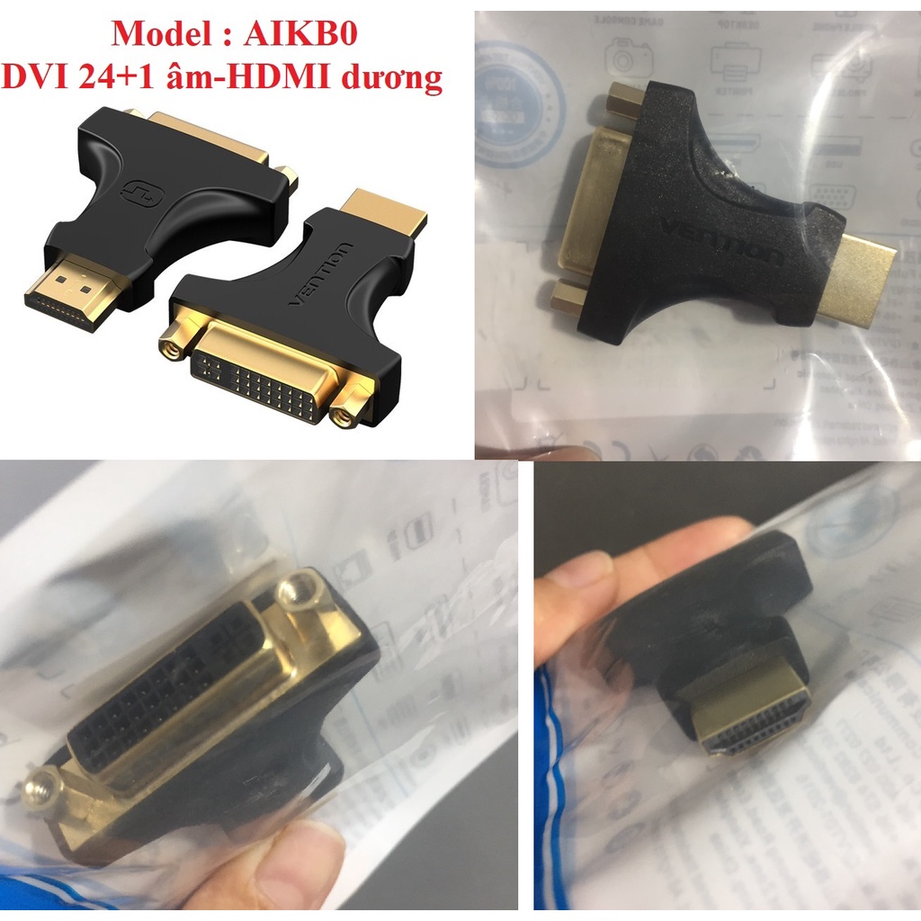 Đầu chuyển DVI 24+1 và HDMI hỗ trợ hai chiều Vention AIKB0 / AILB0 (Thiết kế khác)