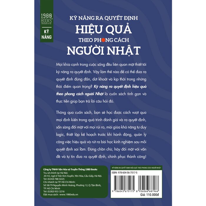 Sách - Kỹ Năng Ra Quyết Định Hiệu Quả Theo Phong Cách Người Nhật