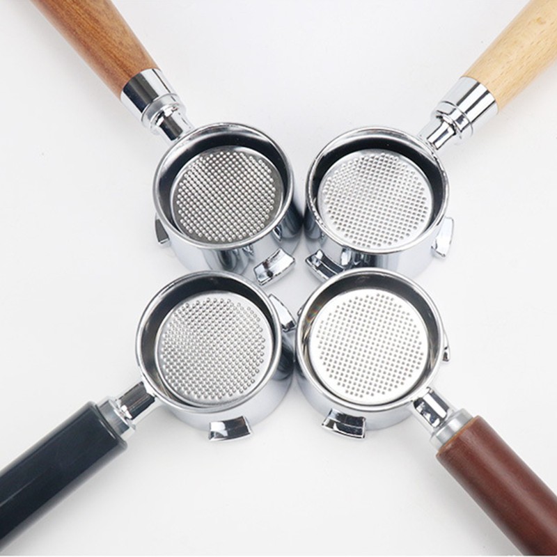 Dụng cụ lọc bột cà phê cỡ 51mm ECO680 685 hở đáy với tay cầm bằng gỗ
