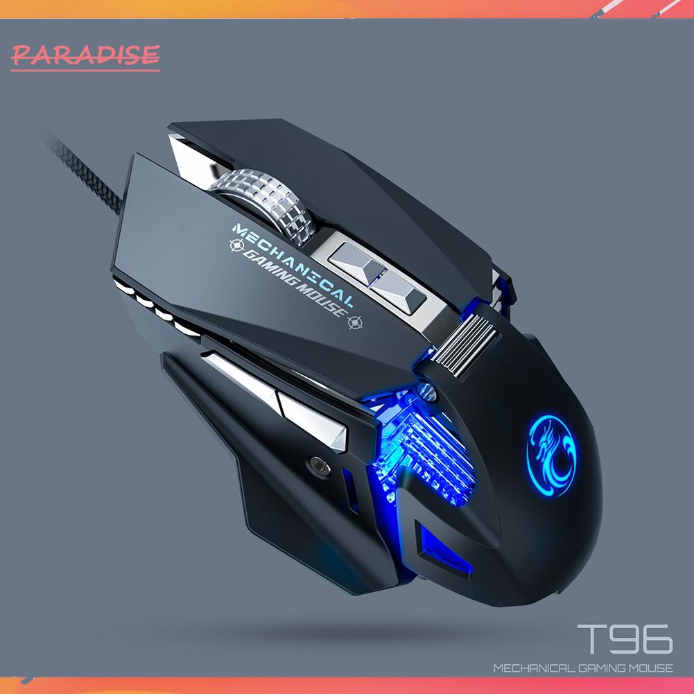 Paradise1 iMICE T96 USB Wired 7200DPI Adjustable Macro Definition RGB Gaming Mouse 