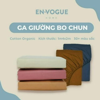 Ga giường bo chun Cotton Organic Envogue Home 1m4x2m - 1 chiếc