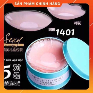 Hộp 5 đôi dán nhũ hoa silicon siêu mềm