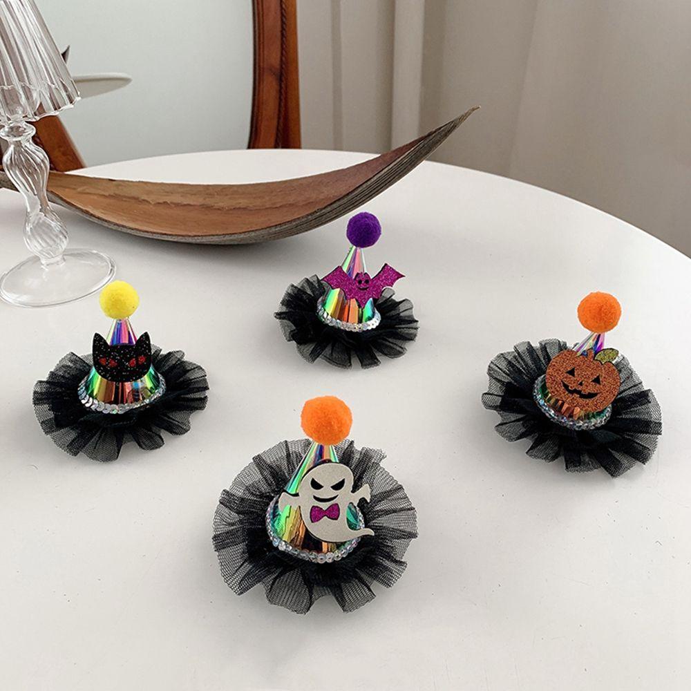 Kẹp Tóc Họa Tiết Halloween Hoạt Hình WMES15H Phối Ren Xinh Xắn Cho Bé Gái