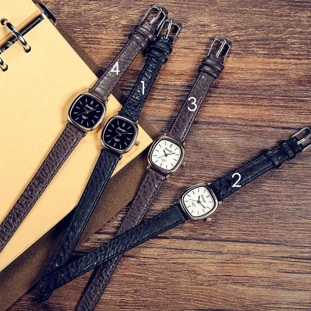 Đồng Hồ Mihan1 Dây Da Mặt Hình Chữ Nhật Thời Trang Đơn Giản Cho Nữ