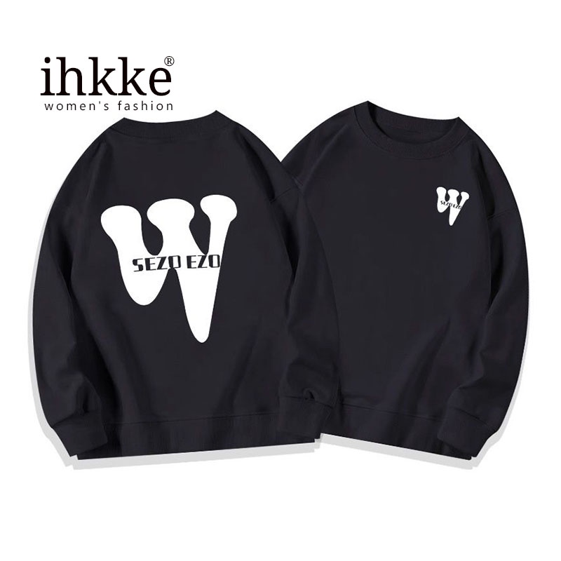 Áo sweater IHKKE phong cách hip hop Âu Mỹ thời trang cao cấp dành cho cặp đôi