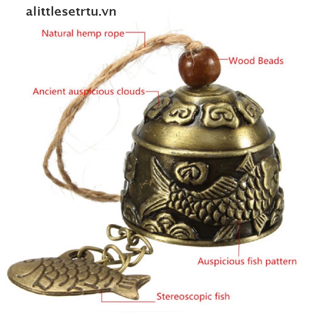 Chuông Gió Bằng Đồng Khắc Họa Tiết Treo Trang Trí Nhà Cửa / Sân Vườn