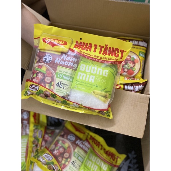 Hạt nêm nấm hương gói 450g tặng 01 gói đường mía 500g