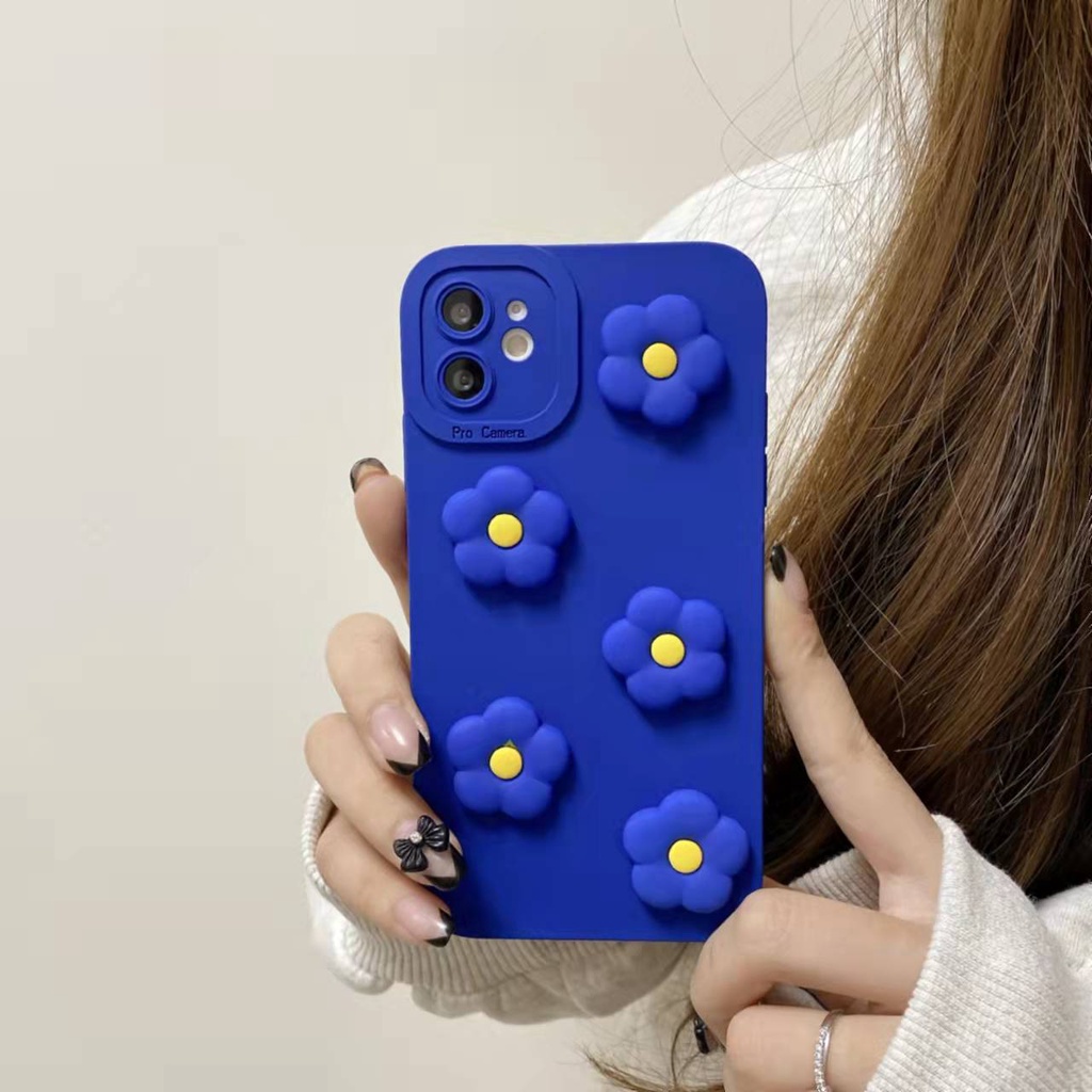 Ốp lưng VIVO Y21 V20 Y11 Y20 Y12S Y12A Y50 Y30 Y12 Y91C V11i Y15 S1 Y51 V9 V15 Pro Thời trang DIY 3D Floral Silicone Phone Case