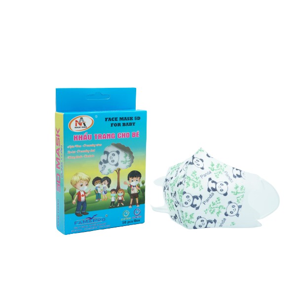 Khẩu trang y tế trẻ em kháng khuẩn 3 lớp Famapro 5D BABY HỌA TIẾT