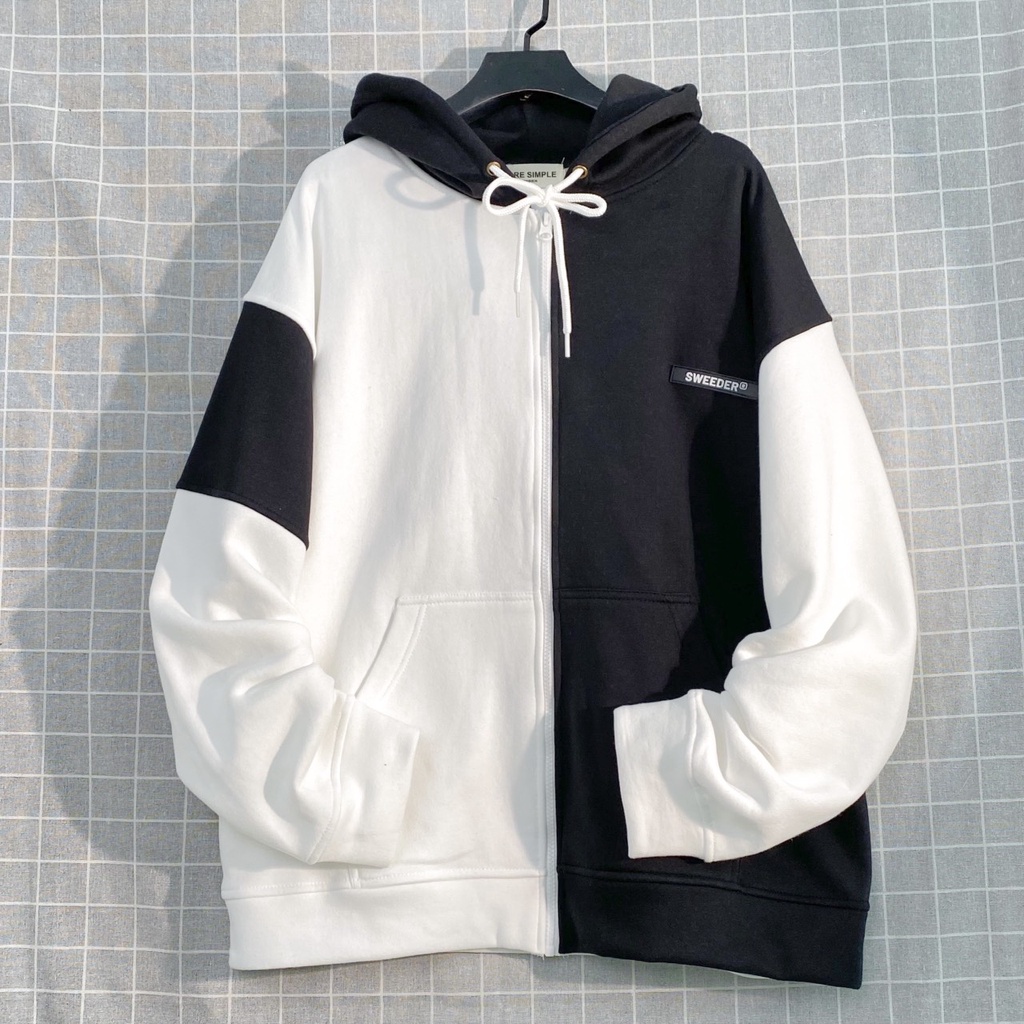 Áo Khoác Hoodie Form Rộng Phối Zip Unisex BOA NỈ Bông  - Tuni Store