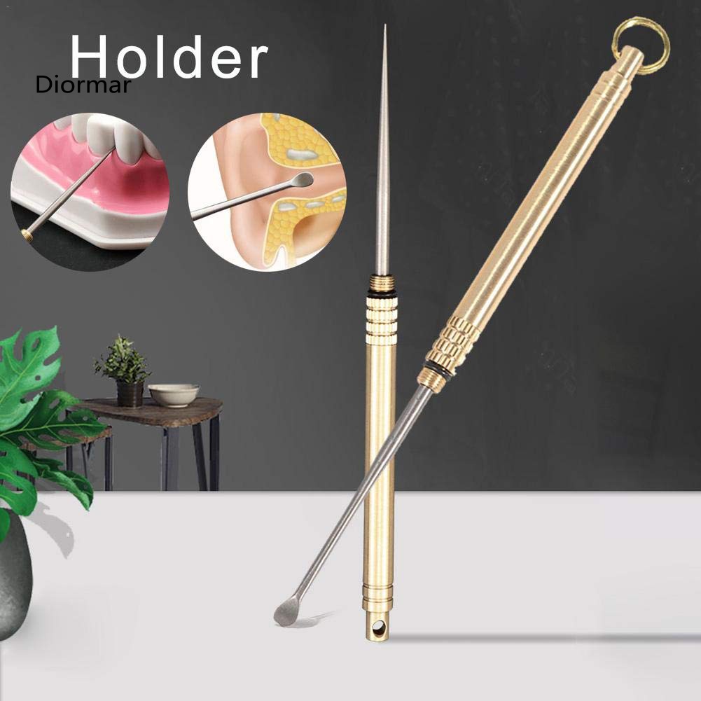 Dụng Cụ Lấy Ráy Tai Bằng Hợp Kim Titan Kèm Hộp Đựng Bằng Đồng Thau Chống Thấm Nước