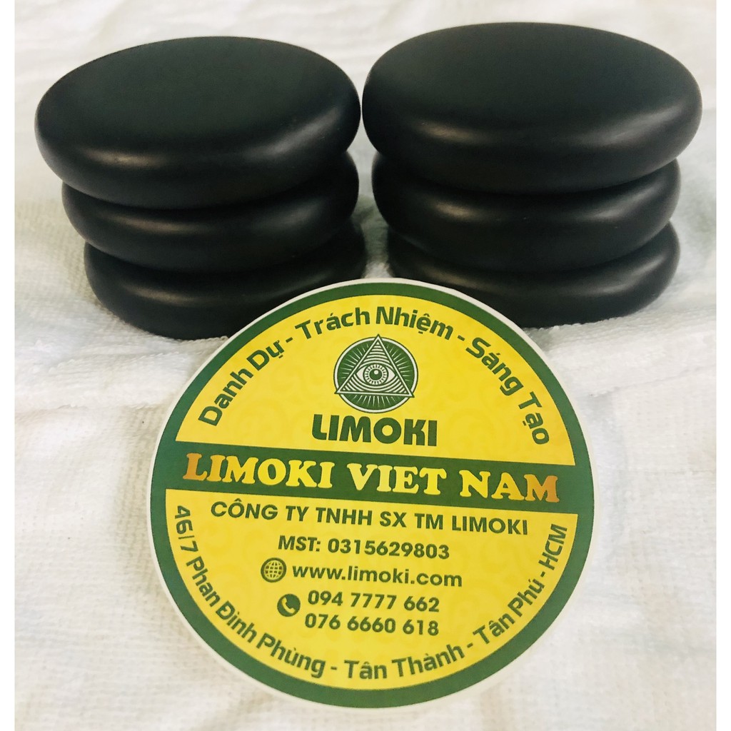 Bộ 6 Viên Đá Nóng Massage Ovan Trung 6x8x1.8cm