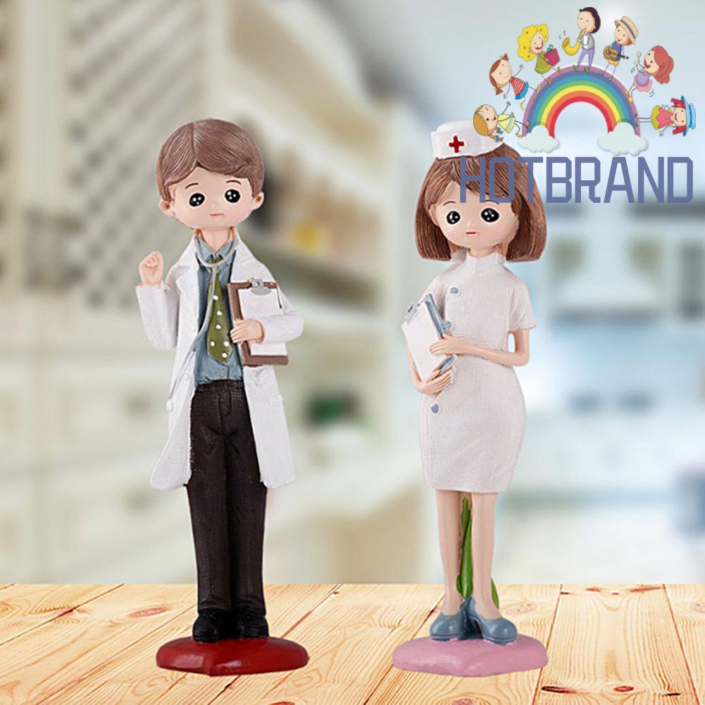 Tượng Hình Bác Sĩ/Y Tá Bằng Nhựa Resin Trang Trí Nhà Cửa