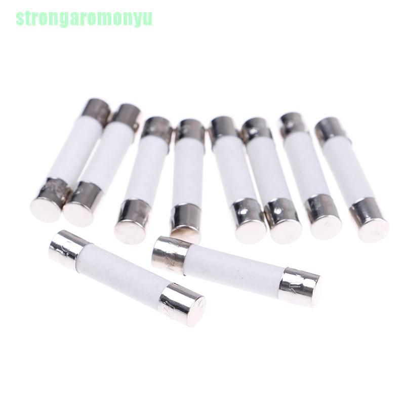 Bộ 10 Cầu Chì Sứ 20a 250v 6x30mm Cho Lò Vi Sóng