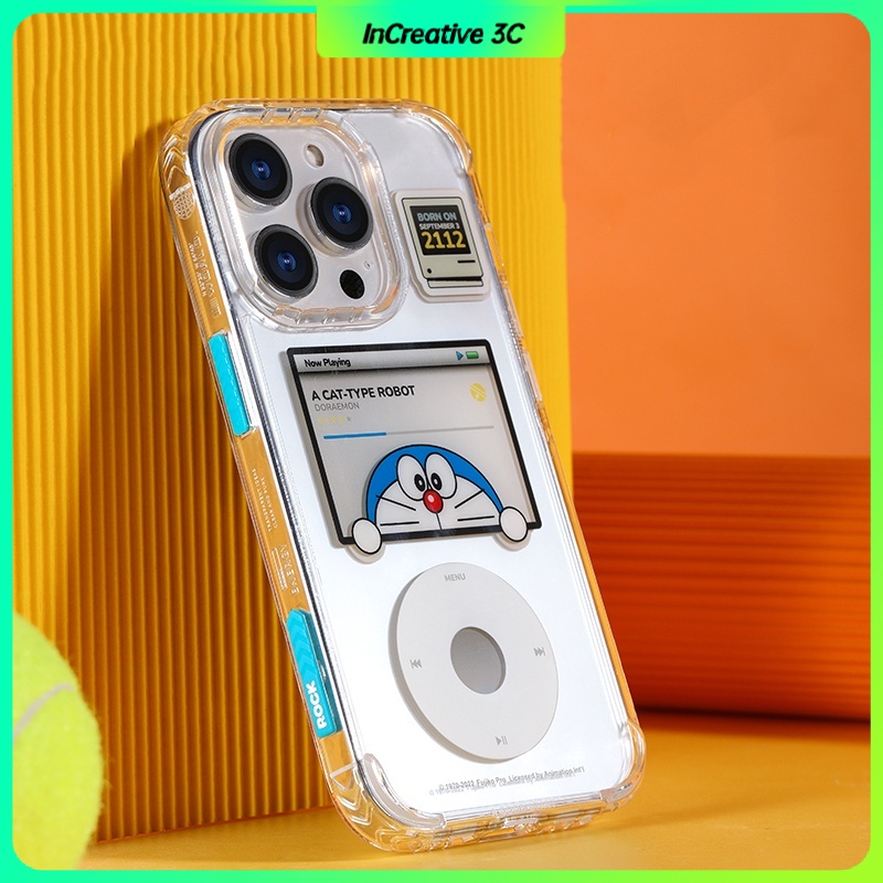 Ốp Điện Thoại Mỏng Trong Suốt In Hình Doraemon Dễ Thương Chống Sốc Chống Rơi Cho iPhone 14 Pro Max 14 Pro 14 Plus 14