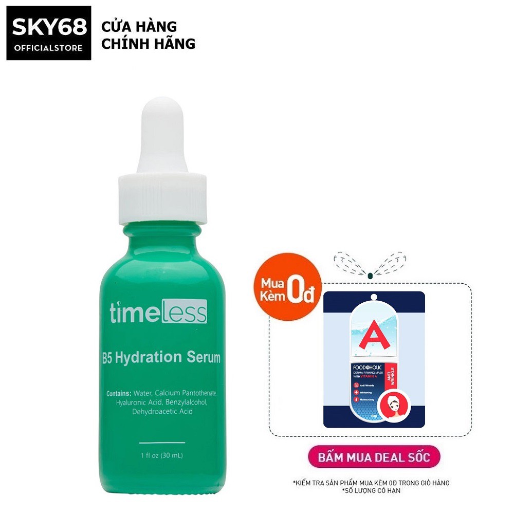 Tinh Chất Cấp Ẩm Phục Hồi Da Timeless Vitamin B5 Hydration Acid Serum 30ml