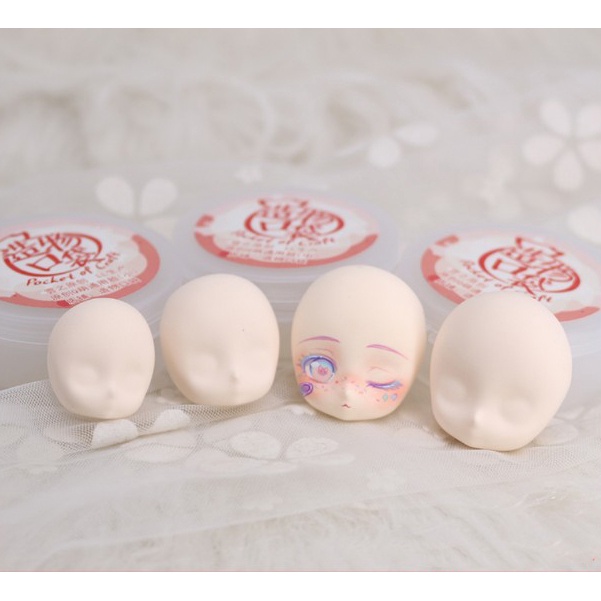 Khuôn silicone nặn đất sét mặt doll chibi bjd nendoroid