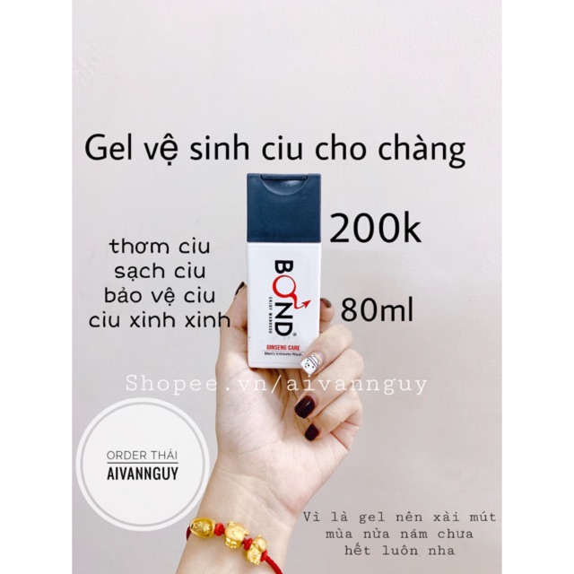 Dung dịch vệ sinh phụ nam Bond nội địa Thái