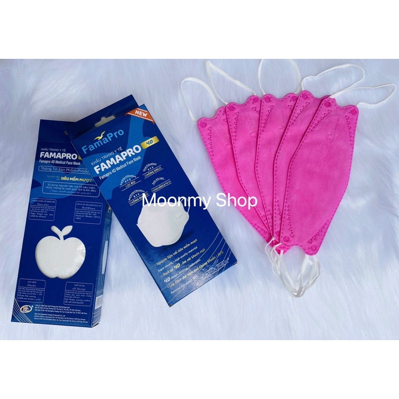 Sỉ 1 thùng 50 hộp 500 cái khẩu trang 4D FAMAPRO/khẩu trang kf94 Famapro 500 cái