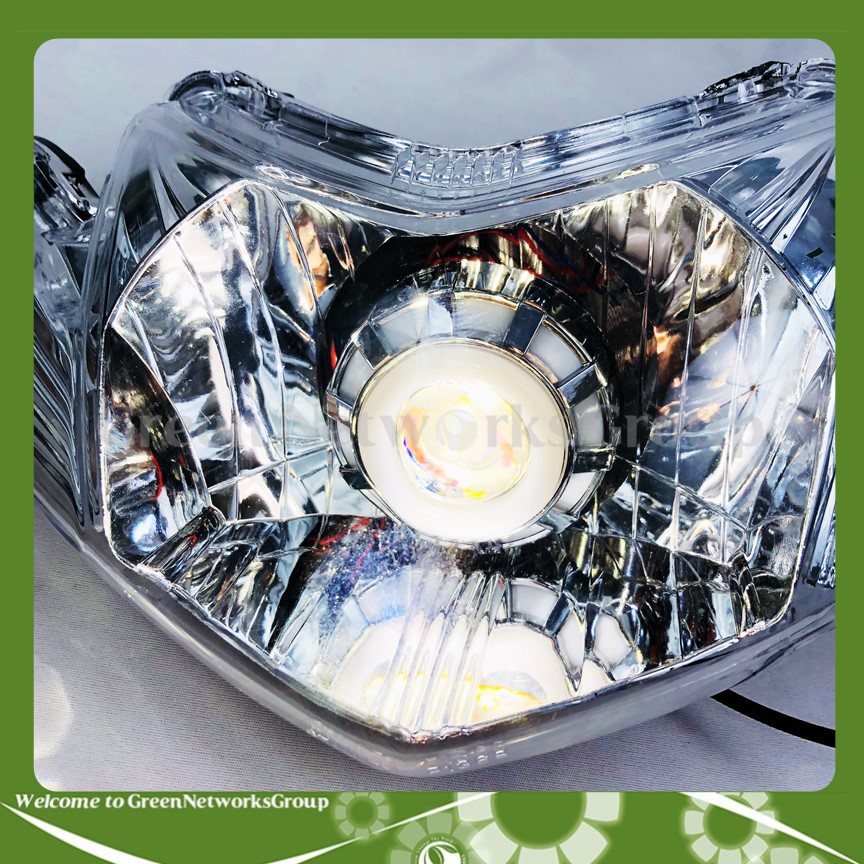 Đầu đèn pha xe sirius bóng bi cầu  ( 4 chế độ ) chớp trắng , cos pha trắng , led màu Greennetworks