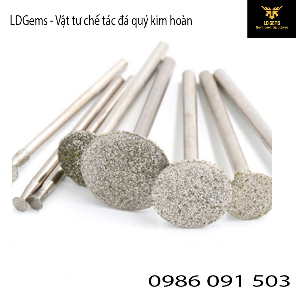 Mũi mài kim cương (MÃ C3) Cốt 2.35mm  chuyên dụng mài, chạm, khắc tượng ngọc, đá quý, đá thô, đá cảnh