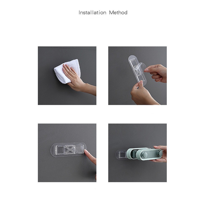 Móc Đôi Gắn Tường Treo Cây Lau Nhà Kèm 2 Móc