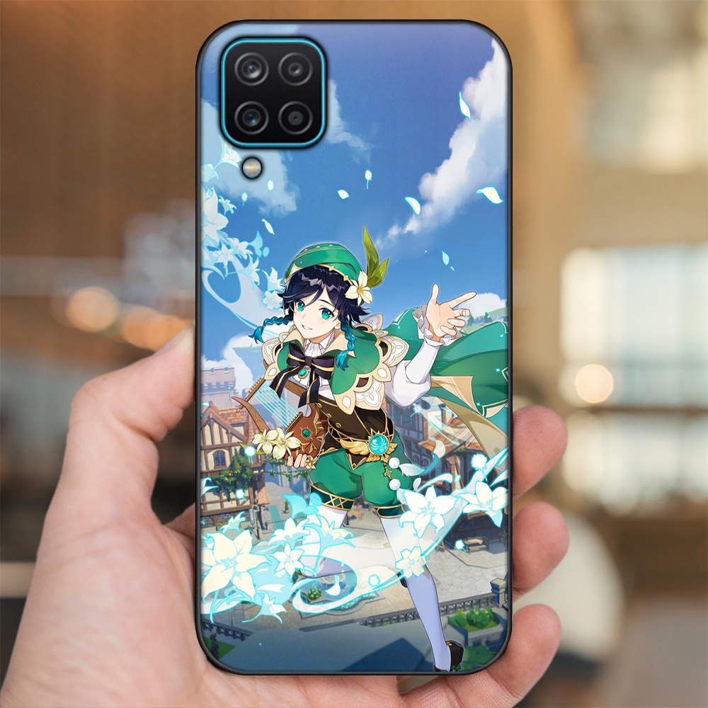 Ốp lưng Samsung A12 5G, M12 viền đen in hình Venti Genshin Impact