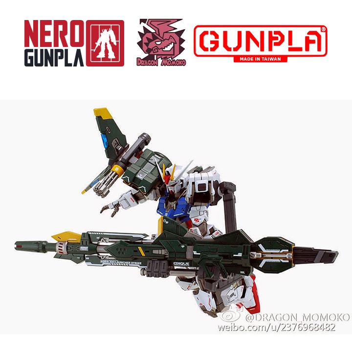 Mô Hình Lắp Ráp Dragon Momoko MG 1/100 GAT-X105 + AQM/E-X03 Luncher Strike Gundam
