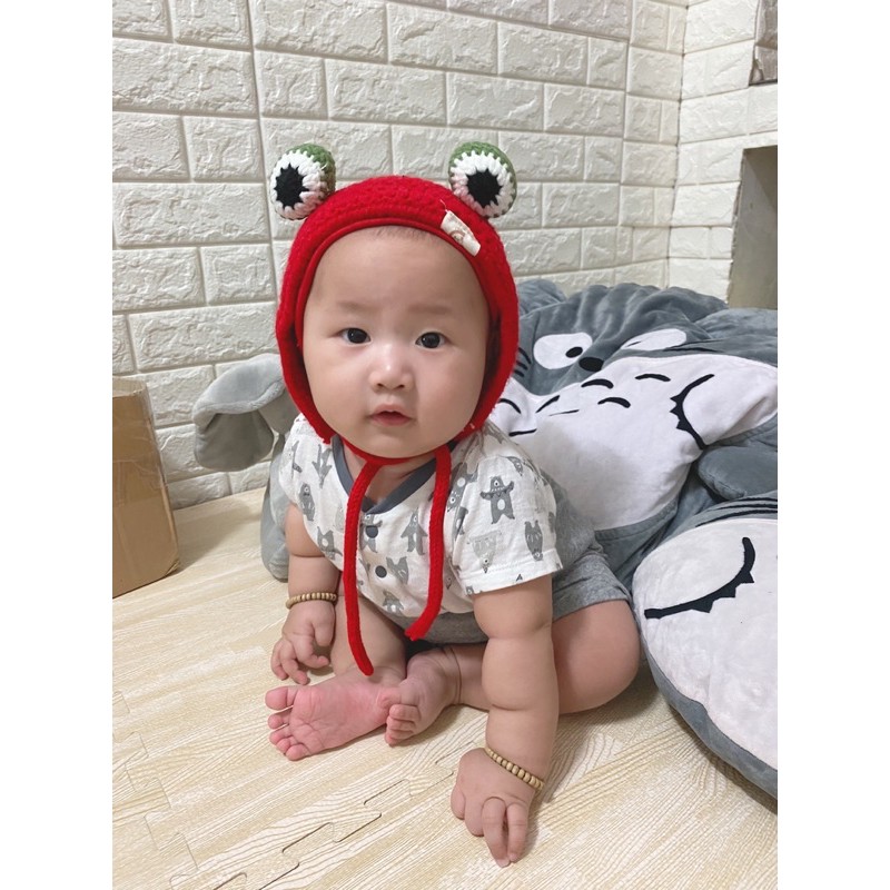 [ Hàng QC] Nón len con ếch siêu cute cho bé trai bé gái