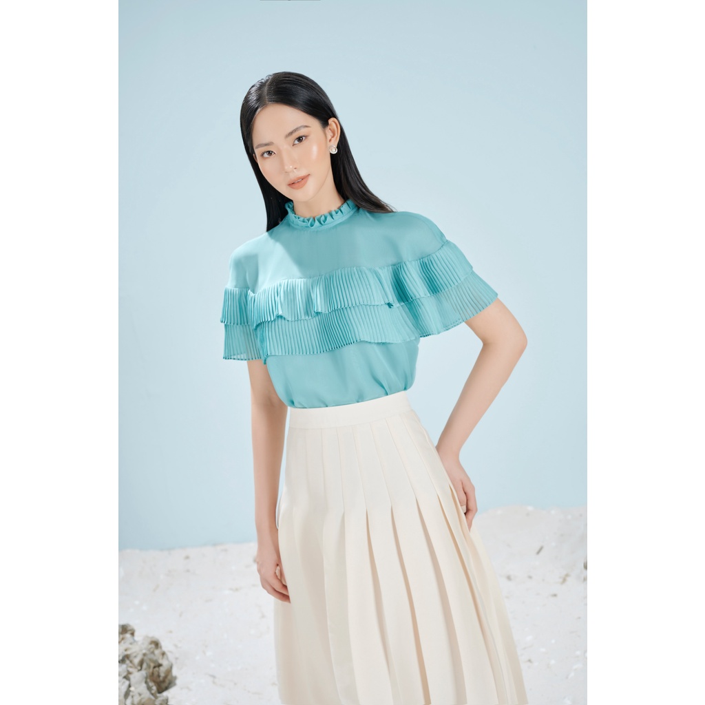 Áo sơ mi tơ xước nữ HUONG BOUTIQUE HBSM832