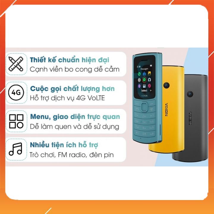 Điện thoại Nokia 110 4G - Hàng chính hãng nhiều phân loại