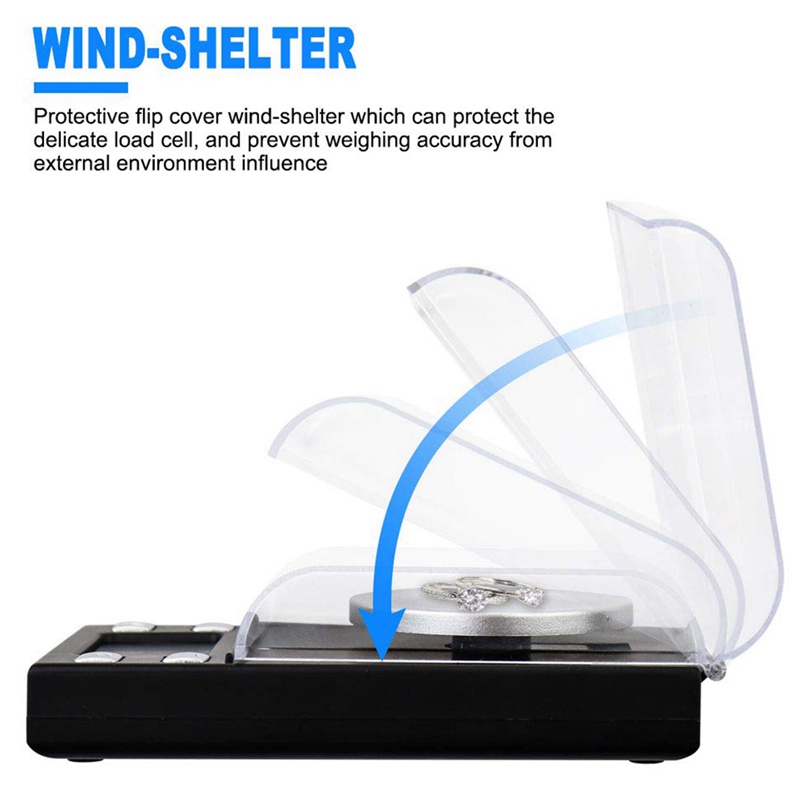 Cân miligam kỹ thuật số 100G '0.001G , Cân trang sức Carat Mini có độ chính xác cao cho cân bỏ túi với trọng lượng hiệu chuẩn