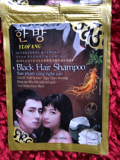Dầu gội đen tóc black hari shampoo nhân sâm hàn quốc