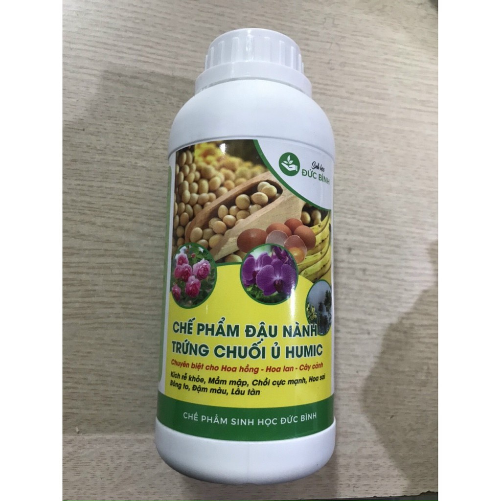 Chế phẩm đậu nành ủ trứng chuối Humic Đức Bình dành cho hoa hồng, cây cảnh giúp mập mầm to hoa