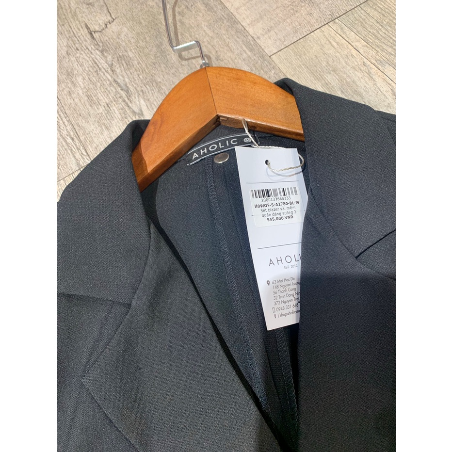 Sét bộ blazer vải mềm quần dáng suông A2780 Aholic