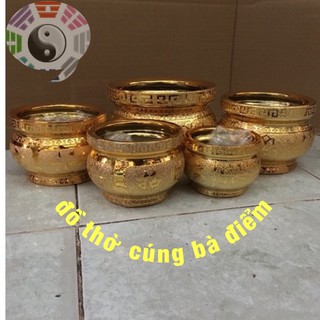 LƯ HƯƠNG CẮM NHANG SỨ XI KIM SA VÀNG SIZE 3,5",4",4,5",5",6"