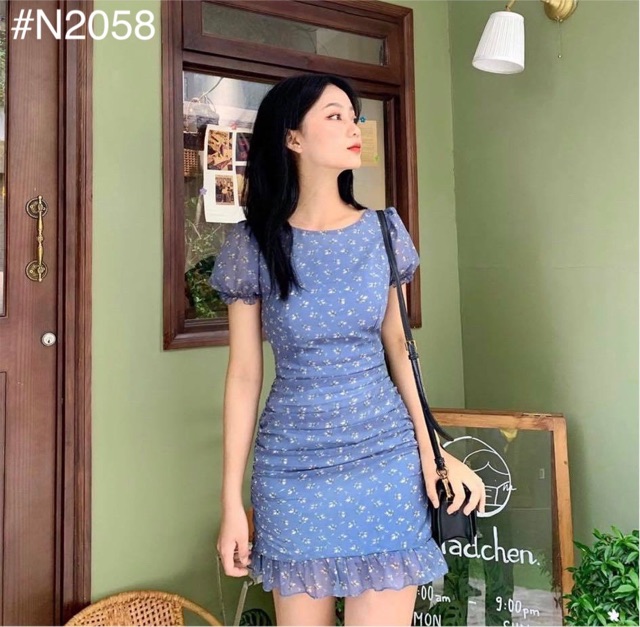 Đầm Xinh COCO DRESS thiết kế xếp li phần thân chất voan kèm lớp lót dày dặn hoan tiết hoa nhí | BigBuy360 - bigbuy360.vn