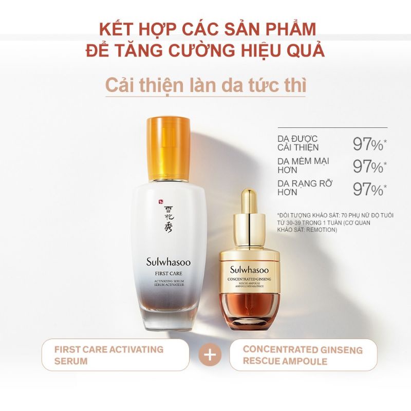 [ Siêu Khuyến Mãi ] Tinh chất nhân sâm sulwhasoo phục hồi giải cứu làn da tức thì Concentrated Ginseng Ampoule 20g