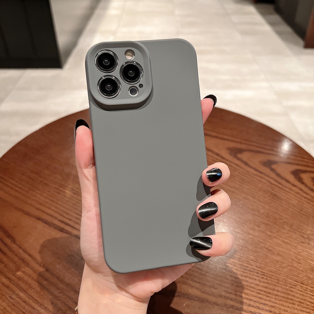 Thời Trang Ốp Điện Thoại iPhone 14 13 12 Pro max case ốp lưng điện thoại i phone 14 promax Silicon Mềm Nhám Thân Thiện Với Da Chống Sốc Cho ip 14 13 12 11 xr pro max