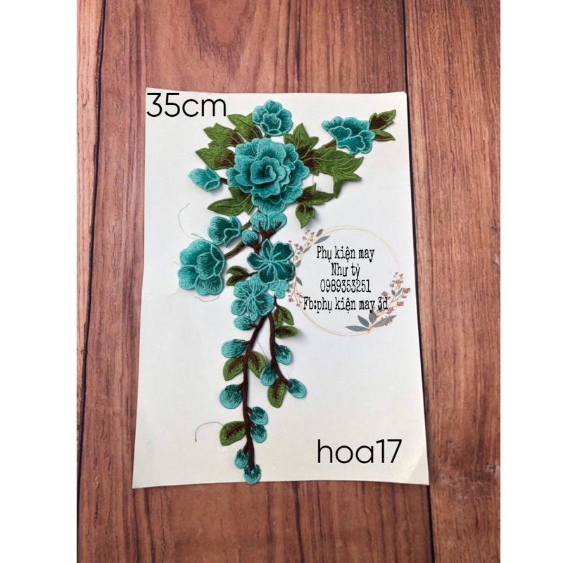 hoa thêu mềm mại xinh xắn 35cm